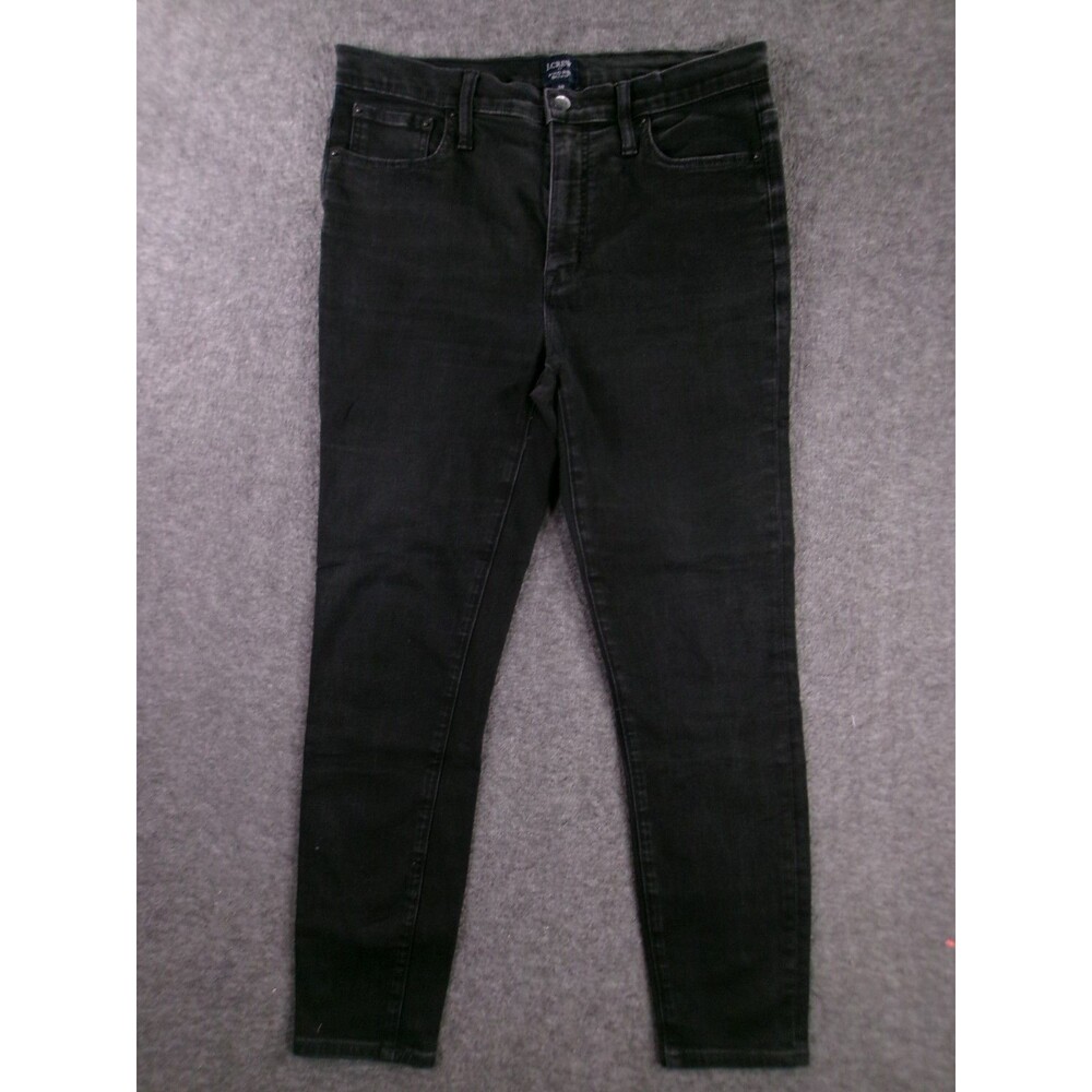 J Crew Jeans Womens 30 Black Mid Rise Skinny Dark Wash Capsule Causal